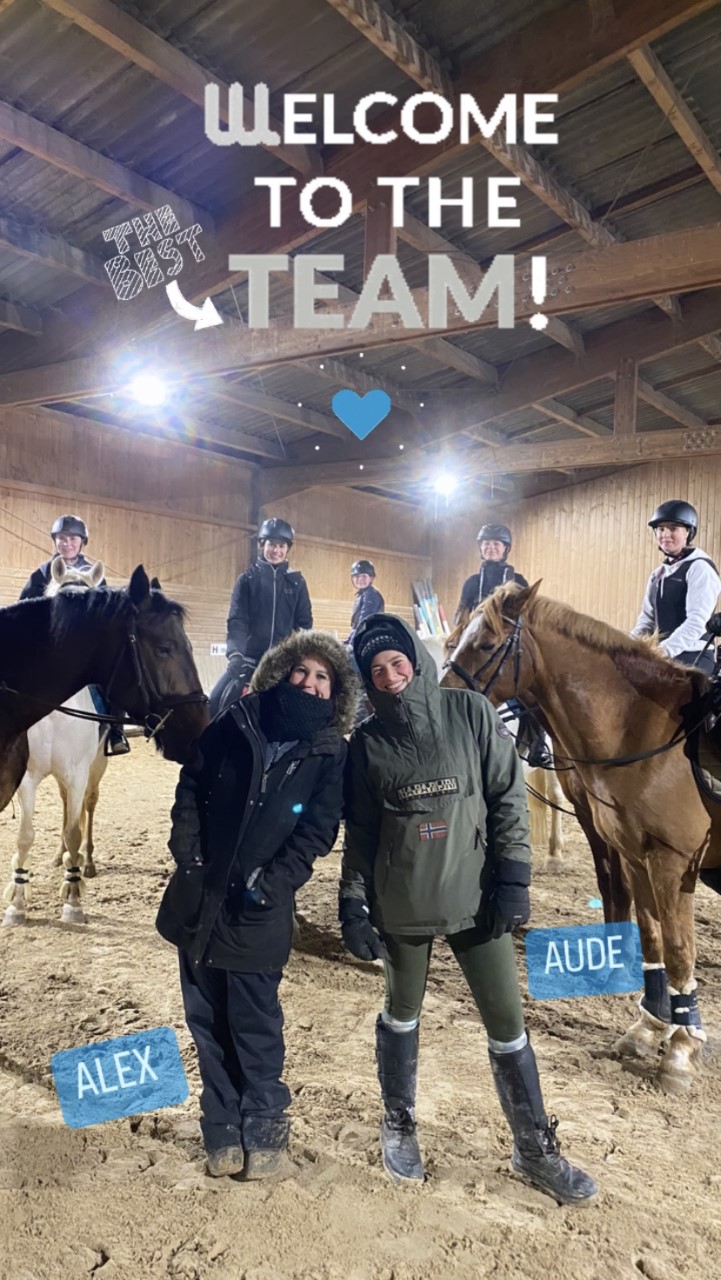 Nos petits Esquimaux lors des cours d'équitation