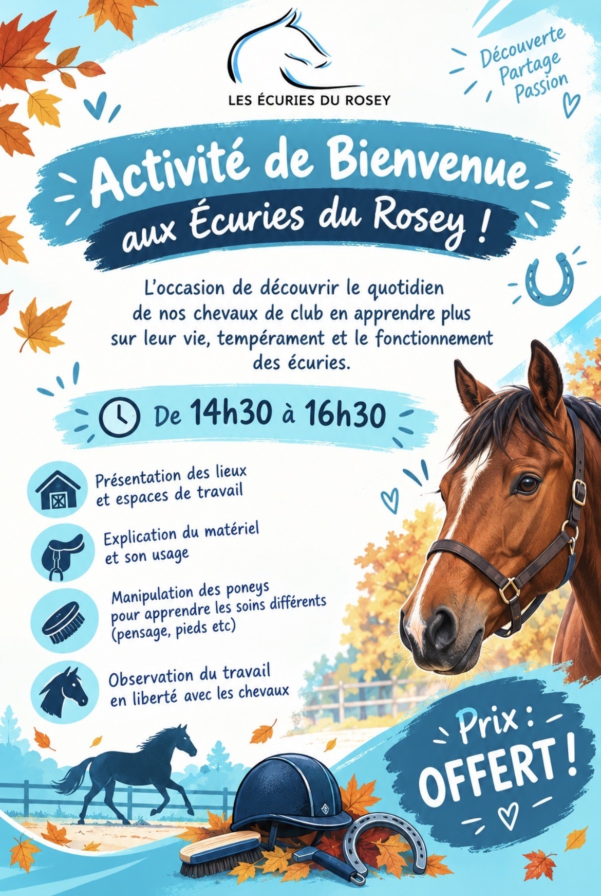 Activité de bienvenue aux Ecuries du Rosey