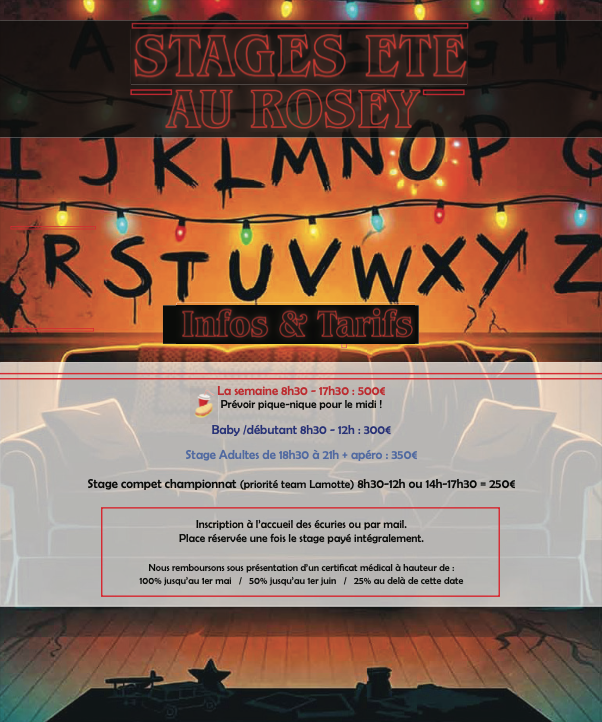 STAGES D'EQUITATION ETE 2026