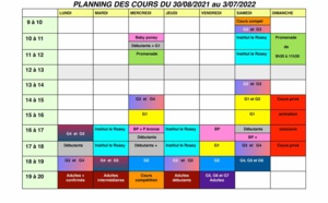 Découvrez le planning des cours d'équitation aux Écuries du Rosey, centre équestre dans le pays de Gex